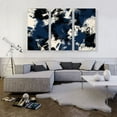 thumbnail image 2 of ARTCANVAS Navy Blue Black White Rectangle Canvas Art Print - Size: 60" x 40" (1.50" Deep) (3-Piece), 2 of 9