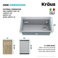 thumbnail image 5 of KRAUS Bellucci Workstation 33 in. Drop In Single Bowl Granite Kitchen Sink in Metallic Gray with Accessories, 5 of 7