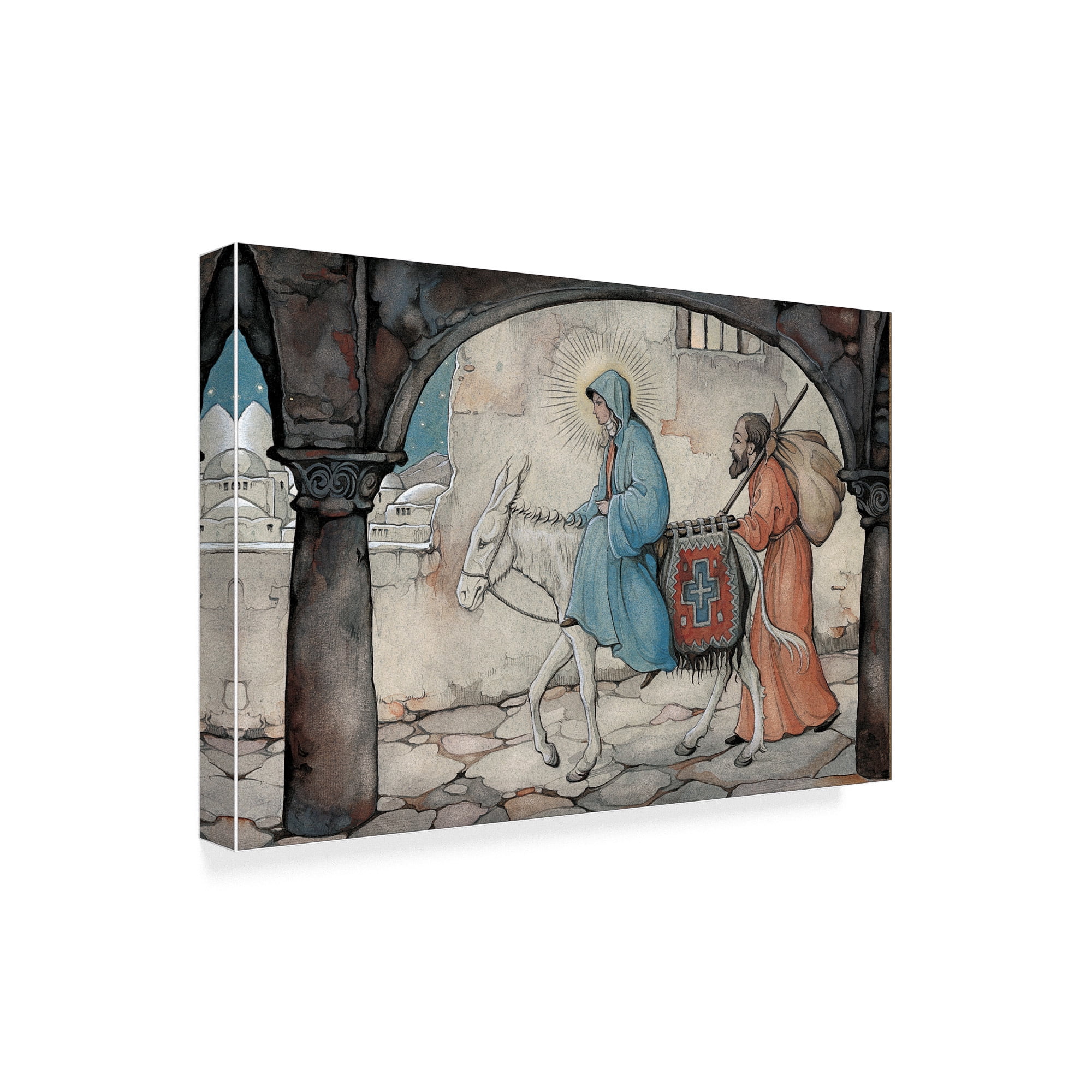 Trademark Fine Art 'Virgin Mary In The Town' Canvas Art by Anton Pieck