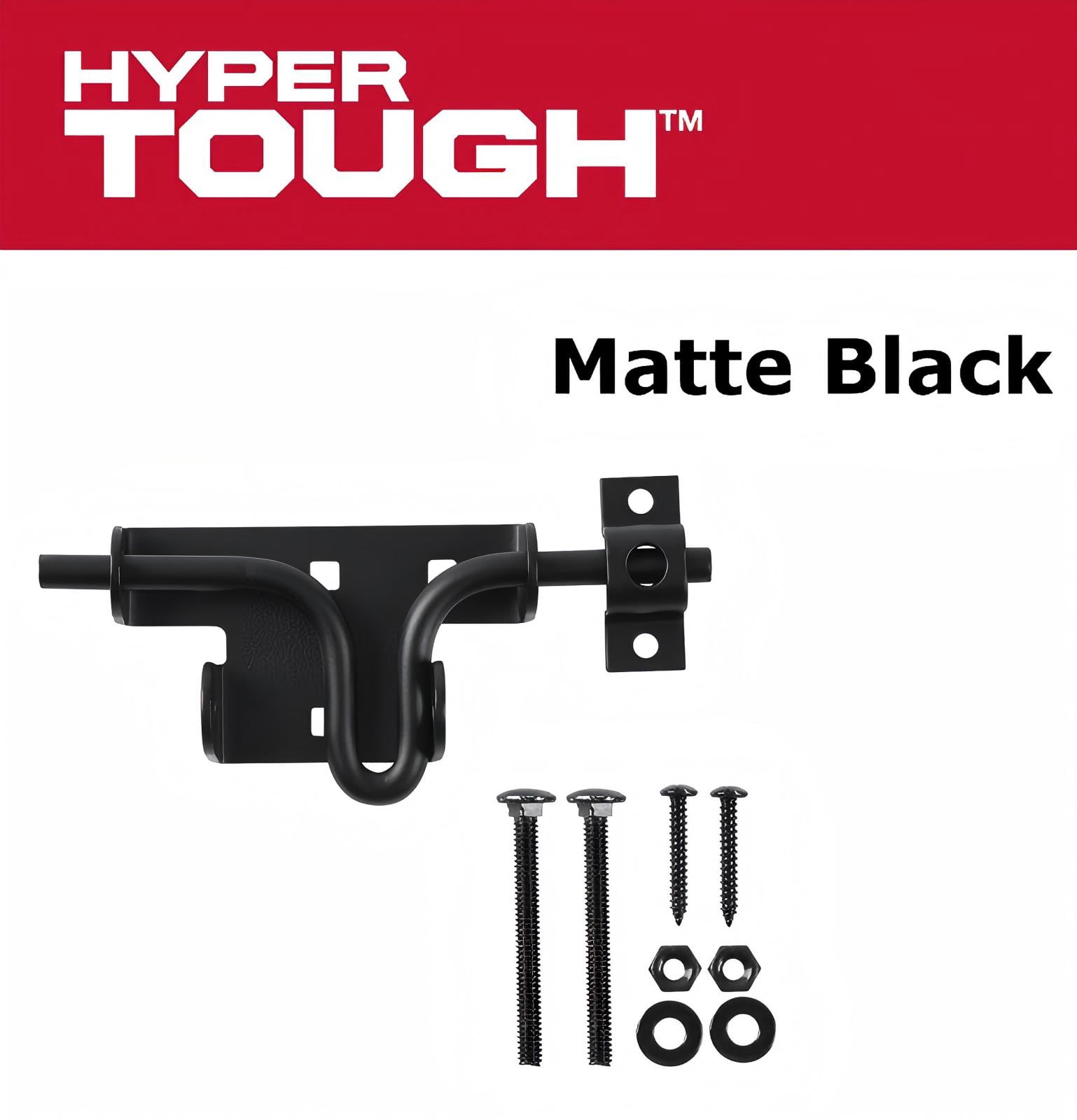 Hyper Tough 6-1/2 in Slide Action Barrel Bolt, Steel, Black