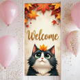 thumbnail image 4 of Decorative Design Welcome Banner Autumn Theme Cat Festive Decor Fall Decor for Home Decor Office Decor Indoor Decoration, 4 of 9