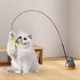 thumbnail image 3 of 360 Degree Rotating Cat Toy, Automatic Interactive Wand with Suction Cup Base, Moving Feather Fish Bell Teaser, Detachable Self Play Kitten-Toy for Boredom Relief C, 3 of 6