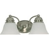 Nuvo Lighting 60/3205 Empire 2 Light 14-7/8" Wide Bathroom Vanity Light - Nickel