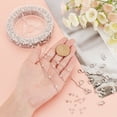 thumbnail image 3 of DIY Pearl Beaded Chain Jewelry Set Making Kit Including Plastic Pearl Beaded Brass Chains Open Jump Rings Stainless Steel Color Chain: 2x1.2x0.4mm, 3 of 6