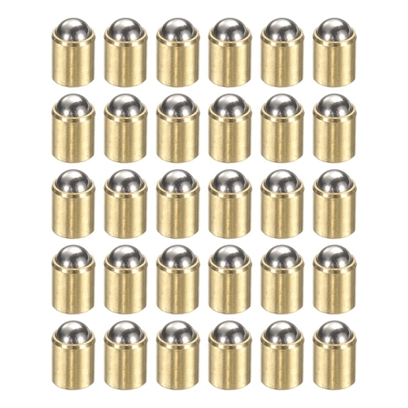 Uxcell 30pcs Ball Point Spring Plunger 6x7mm Brass No Step Ball Plunger