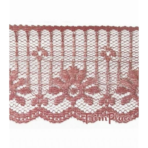 MAUVE 2 INCH FLAT VERTICAL LACE