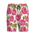 thumbnail image 3 of Yiaed Rose Flowers for Men's Soft Sleep Pajama Short Lounging Pajama Shorts-X-Large, 3 of 8