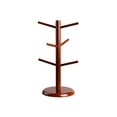thumbnail image 4 of MERIGLARE Support à Bijoux Rotation à 360 Degrés Étagère à Bijoux en Bois pour Comptoir de Café Rangement à la Maison Brun Rougeâtre, 4 of 9