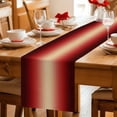 thumbnail image 5 of Dark Red Ombre Table Runner 48 Inches, Modern Yellow Gradient Farmhouse Art Bed Runner Dresser Scarves Tabletop for Indoor Outdoor Parties/Ceremony/Banquet, 13" x 48", 5 of 8