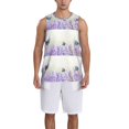thumbnail image 4 of Gaeub Lavender and Butterfly Men's Mesh Basketball Jersey, Quick-Drying Sleeveless Top S-4XL, Loose Muscle Tank Top -4X-Large, 4 of 9
