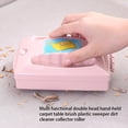 thumbnail image 2 of Wosthever Double Head Handheld Carpet Table Mat Multi-functional Color Brushes Random Collector Brush Sweeper Dirt Manual Long Plastic Suministros de limpieza para el hogar Púrpura/con asa 15*11*4cm, 2 of 6