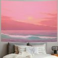 thumbnail image 2 of BCIIG  Pink Ocean Tapestry Beach Tapestry Pink Sea Sky Moon Tapestries Wall Hanging for Teen Girl Women Bedroom College Dorm Living Room Aesthetic Decoration 40x30inch, 2 of 6