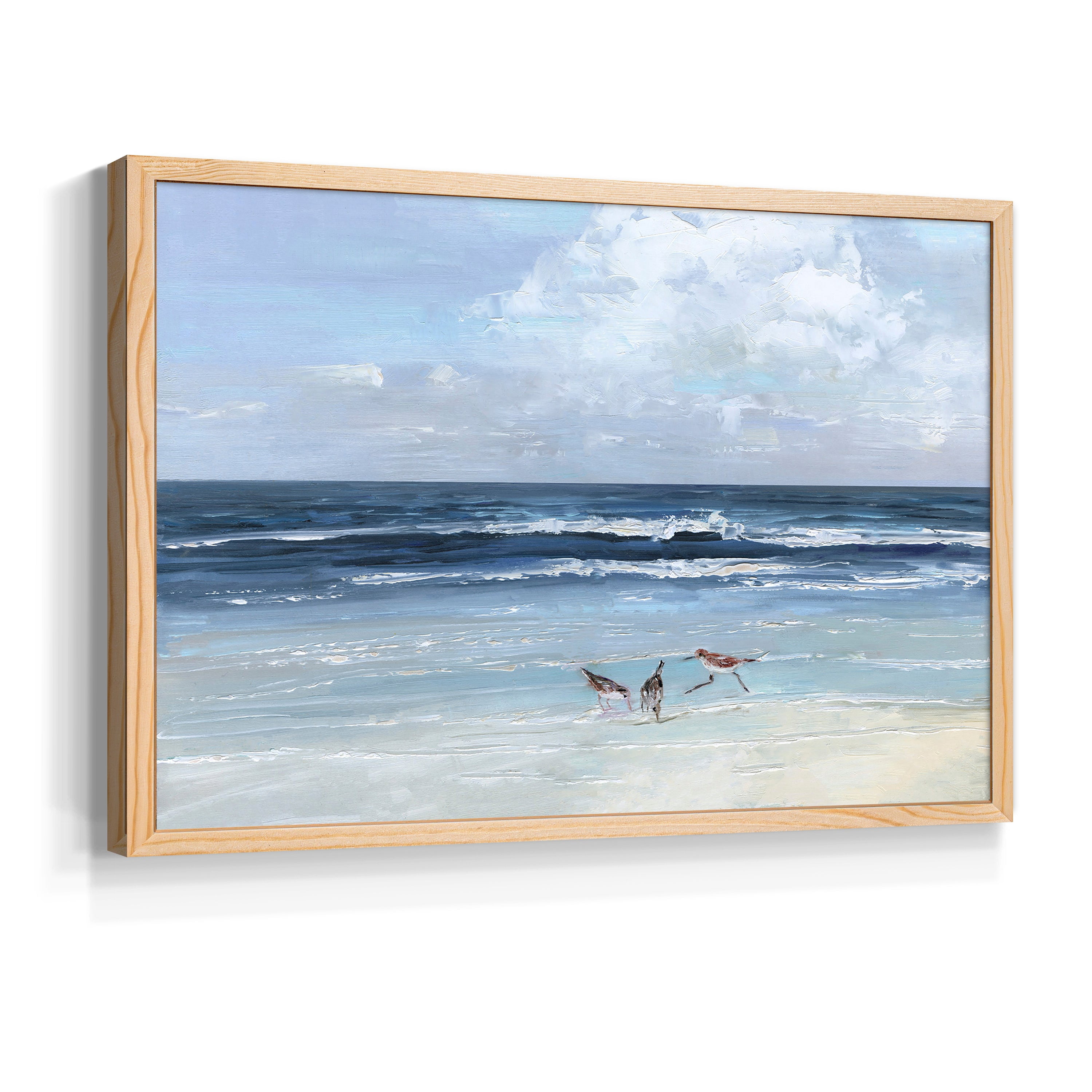 Beach Trio by Sally Swatland - Restickable Framed Giclée Print
