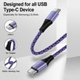 thumbnail image 3 of 40W PD Dual Port Type C Charger Block Fast Wall Charger with 2-Pack 6FT USB C Cable, Power Adapter Compatible with iPhone 17/16/15 Pro Max iPad Pro Galaxy S26 Android, Purple, 3 of 7