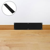 LOLIPPYY Black Stainless Steel Kick Plate for Door Skirting Guard and Heavy Duty Damage Resistance