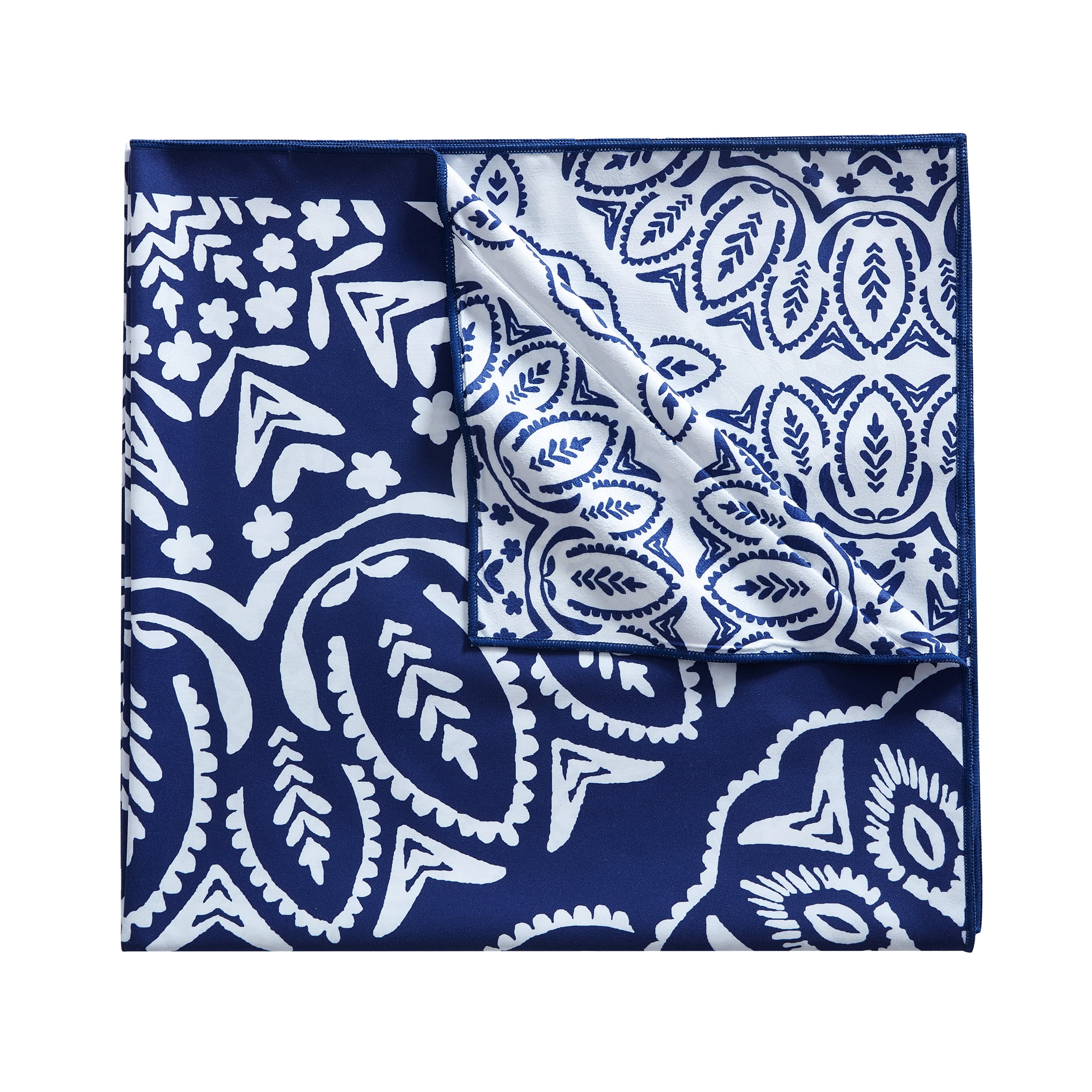 2PK CUISINART Cotton Kitchen Towels Blue Paisley, Black Paisley, Green  Medallion