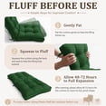 thumbnail image 3 of Kimunuk Outdoor Chair Cushions Set of 2, 42 x 21 x 4 in Non Slip Porch Swing Cushion Seat Back Cushions with Ties for Indoor Patio Rocking Chair, Green, 3 of 7