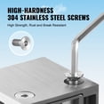 thumbnail image 6 of VEVOR Glass Clamp, 4 PCS Square Glass Railing Bracket for 0.31 "-0.47 " Tempered Glass, 304 Stainless Steel Glass Mounting Clamp, Glass Shelf Bracket for Balcony, Garden, Pool, Stair, Silver, 6 of 9
