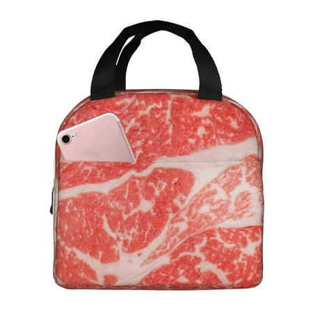 Insulated Lunch Bag for Women Men - Beef Steaks Leakproof Cooler Lunch Box for Women Men  Lunch Tote Bags for Work School Picnic Travel