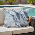 thumbnail image 4 of Abstract Marble Outdoor Waterproof Pillow Covers, Modern Ink Painted Minimalism Art Decorative Square Throw Pillowcase Sofa Cushion Sham for Patio/Couch/Chair, 16"x16" 2 Pack, 4 of 8