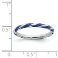 thumbnail image 5 of Sterling Silver Twisted Blue Enameled Ring, 5 of 5