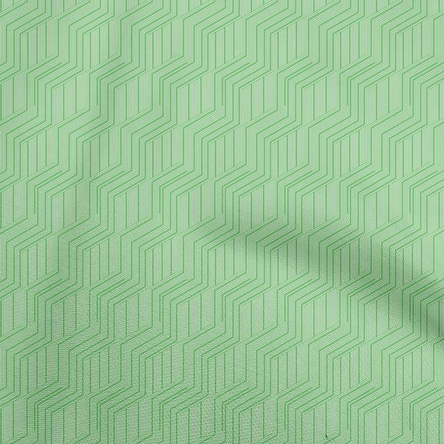 oneOone Viscose Jersey Sea Green Fabric Abstract Stripe Sewing Craft Projects Fabric Prints By Yard 60 Inch Wide