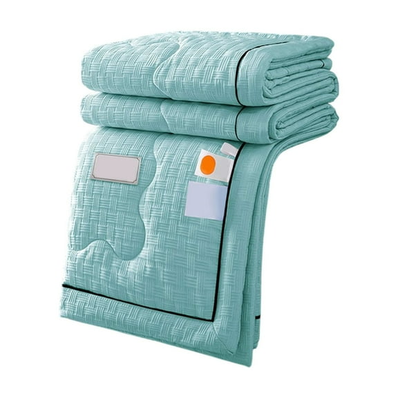 Tunhigl Quilts Queen Size, Skin Friendly Plain Printed Quilts Washed Cotton Summer Quilt Ventilation Quilt,59.1×78.8Inches