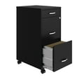 thumbnail image 4 of Space Solutions 18" Deep 3 Drawer Mobile Letter Width Vertical File Cabinet, Black, 4 of 5
