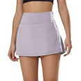 thumbnail image 3 of DuoJiaJ Sports High Waist Walking Hakama Yoga Woman Fitness Loose Tennis Skirt Outdoor Skirts For Women Purple XL, 3 of 4