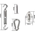 thumbnail image 2 of Shade Sail Hardware Kit, Heavy Sunshade Sail Stainless Steel Hardware Kit for Garden Outdoor Triangle Square Rectangle Sunshade Sail Installation, 2 of 5