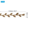 thumbnail image 2 of Uxcell 22 Yards Brown Leaf Ribbon, Leaves Trim Rope Artificial Leaf String for Wreath Making, Style 8, 2 of 6
