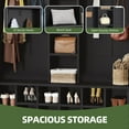 thumbnail image 5 of Uforic 59" Hall Tree with Shoe Storage, Coat Rack with Bench for Entryway Corner Narrow Adjustable Shelf, Black, 5 of 9