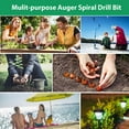 thumbnail image 4 of Auger Drill Bit for Planting 4 Pack, Garden Ground Earth Spiral 3/8" Hex Drive Drill, Easy Bulb Post Hole Digger Flowers, Metal Bedding Digging Plant Rapid Planter Tool, 4 of 7