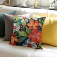 thumbnail image 3 of BANET  Indoor/Outdoor Throw Pillow  Polyester Fabric Garden Floral Inc. White, 3 of 5