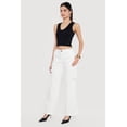 thumbnail image 2 of Women's Star Applique Acid Wash Straight Leg Cargo Jeans, 2 of 4