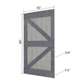 thumbnail image 3 of K Style 42 in. x 84 in. French Gray/Dark Gray Finished DIY Solid Wood Sliding Barn Door Slab, 3 of 4