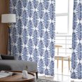thumbnail image 4 of Sheer Curtains 108 inches Long, Abstract Gradient Leaves Texture Light Filtering Sheer Window Curtains Rod Pocket Voile Drapes for Bedroom Living Room, 52"W x 108"L 2 Panels, 4 of 7