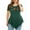 Green, variant on 2026 Items under $5 asdoklhq Womens Plus Size Tops,Plus Size Women Solid Floral Lace Round Neck Asymmetric Three Quarter Tops Blouse