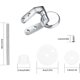 thumbnail image 3 of Toilet Seat Hinge, Replacement Toilet Seat Hinge Fixings Kit, Toilet Seat Hinge Fixings, for Wood Resin Toilet Seats - 2 Pcs Banmo, 3 of 5