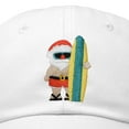 thumbnail image 2 of DALIX Christmas Surfing Santa Baseball Cap Embroidered Hat in White, 2 of 7