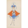 thumbnail image 3 of Will R. Barnes 11x18 Black Modern Framed Museum Art Print Titled - Costume for Girls in Red, White, and Blue (1922), 3 of 5