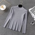 thumbnail image 4 of Sweater Women High Neck Knitted Pullover Sweater 2023 Autumn Winter Clothes Women Long Sleeve Turtleneck Slim Basic Knit Tops, 4 of 5
