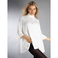 thumbnail image 2 of DARING DIVA Women's Stylish Turtleneck Drop Sleeve Sweater XS White, 2 of 7