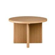 Better Homes & Gardens Lillian Fluted Round Expandable Dining Table for Kitchen, Natural Pine