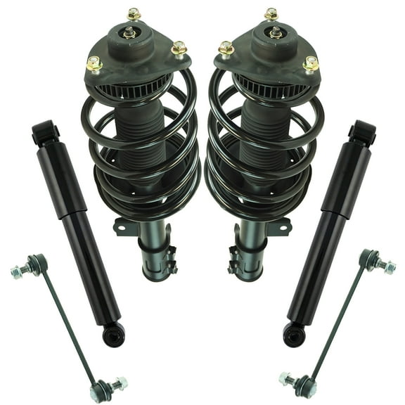 TRQ Front Rear Complete Strut Spring Assembly Shock Sway Link Kit for Kia Forte SKA67280