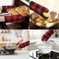 thumbnail image 2 of Unique Bargains 2pcs Soft Heat-Resistant Thick Cotton Lining Oven MittsRed 11.4" x 5.9", 2 of 6