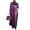 Purple, variant on VONDA Women Long Sleeve Mock Neck Lace Patchwork Maxi Dress Vintage Kaftan Dresses