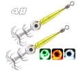 thumbnail image 1 of Pour Pêche de Nuit Essentiels 2 Pcs Hameçons Jig Calmar avec Éclairage LED, 1 of 8