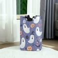 thumbnail image 6 of Yayeee Freestanding Laundry Hamper with Handle Collapsible Large Storage Basket for Clothes, Blue Cute Halloween, 6 of 7