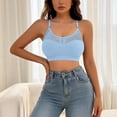 thumbnail image 5 of HVOBTTY Women's Casual Sport Bra Wireless Mesh Hollow Out Push Up Breathable Yoga Workout Active Daily Wear, 5 of 5
